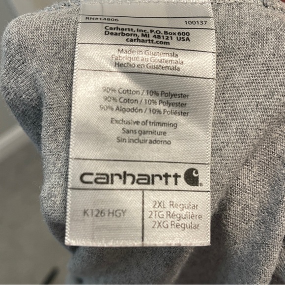 Carhartt Men's Gray Long Sleeve Shirt with Pocket - Picture 6 of 6